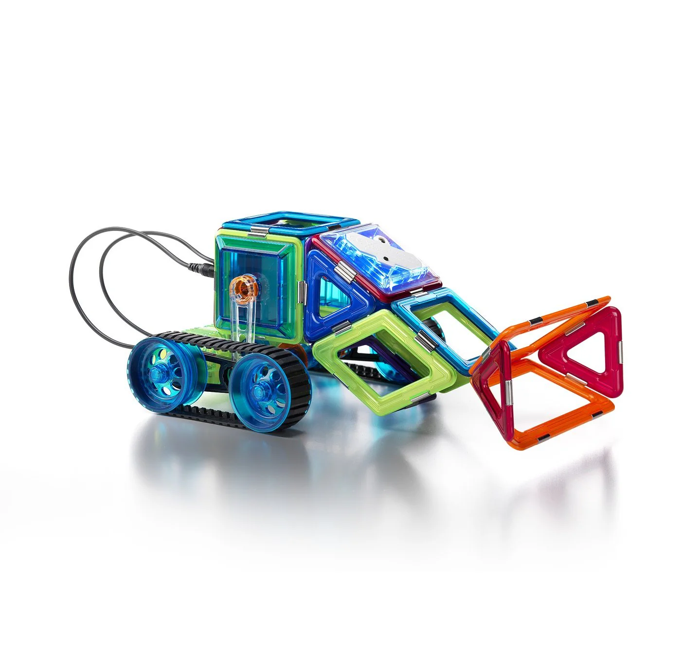 GeoSmart Mars Explorer 51-Piece STEM GeoMagnetic R/C Building Set with Motors and Track Wheels for Ages 5+ - Image 4