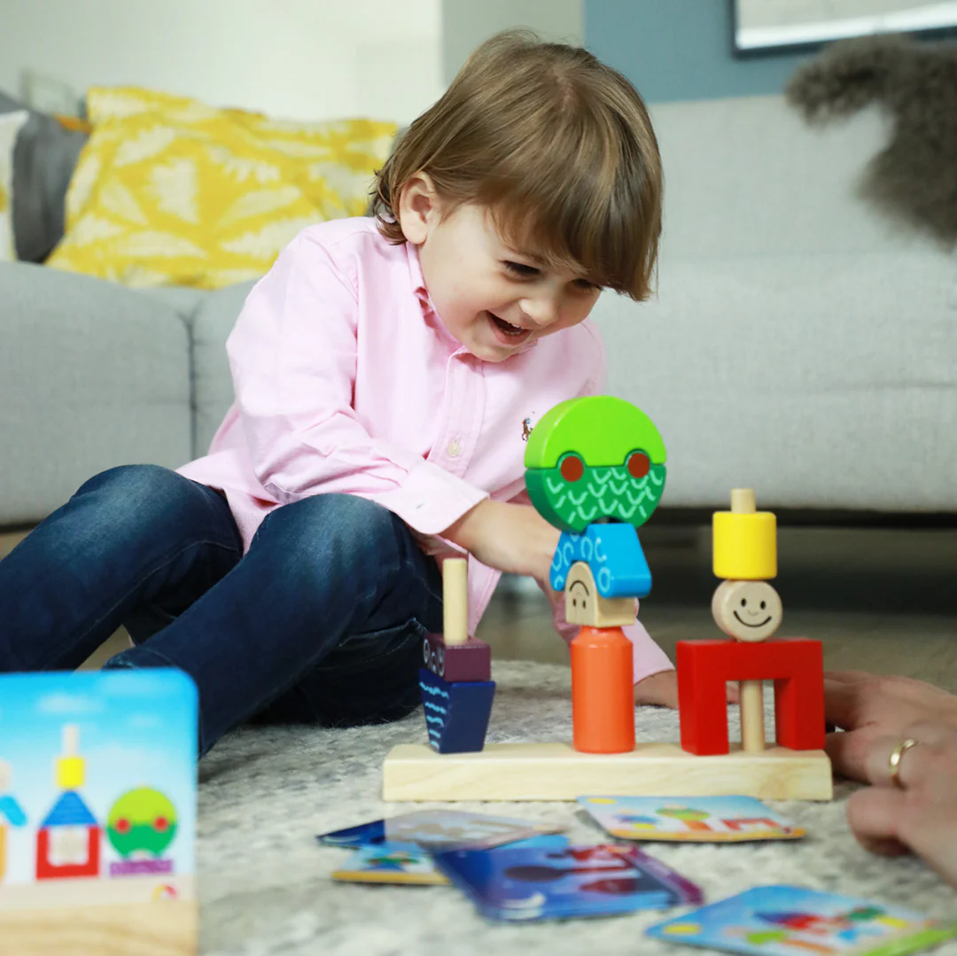 Day & Night Wooden Skill Building Puzzle Game Ages 2+ - Image 9