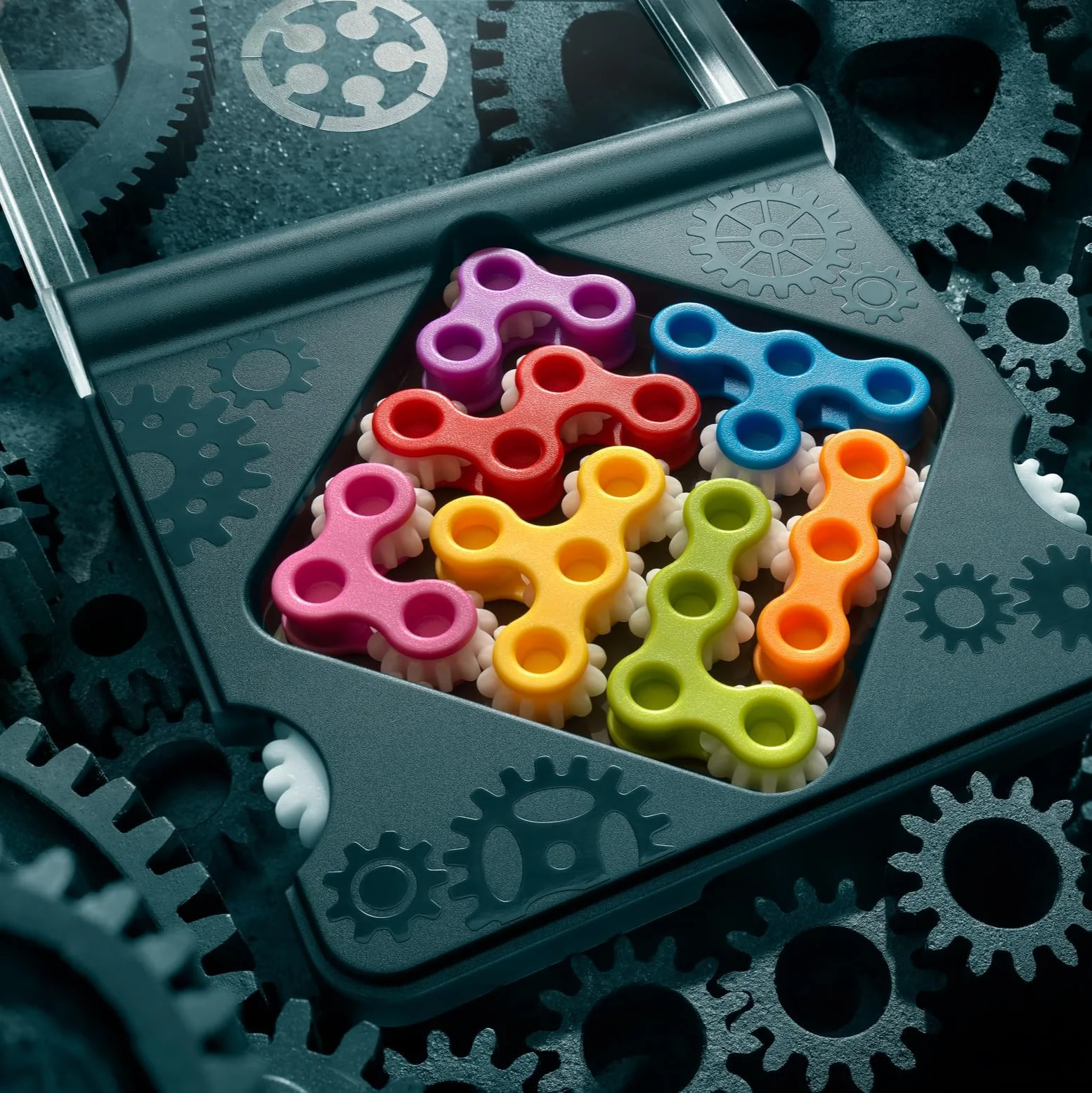 IQ Gears Travel-Friendly Dynamic Logic Game Featuring 120 Challenges for Ages 7+ - Image 4